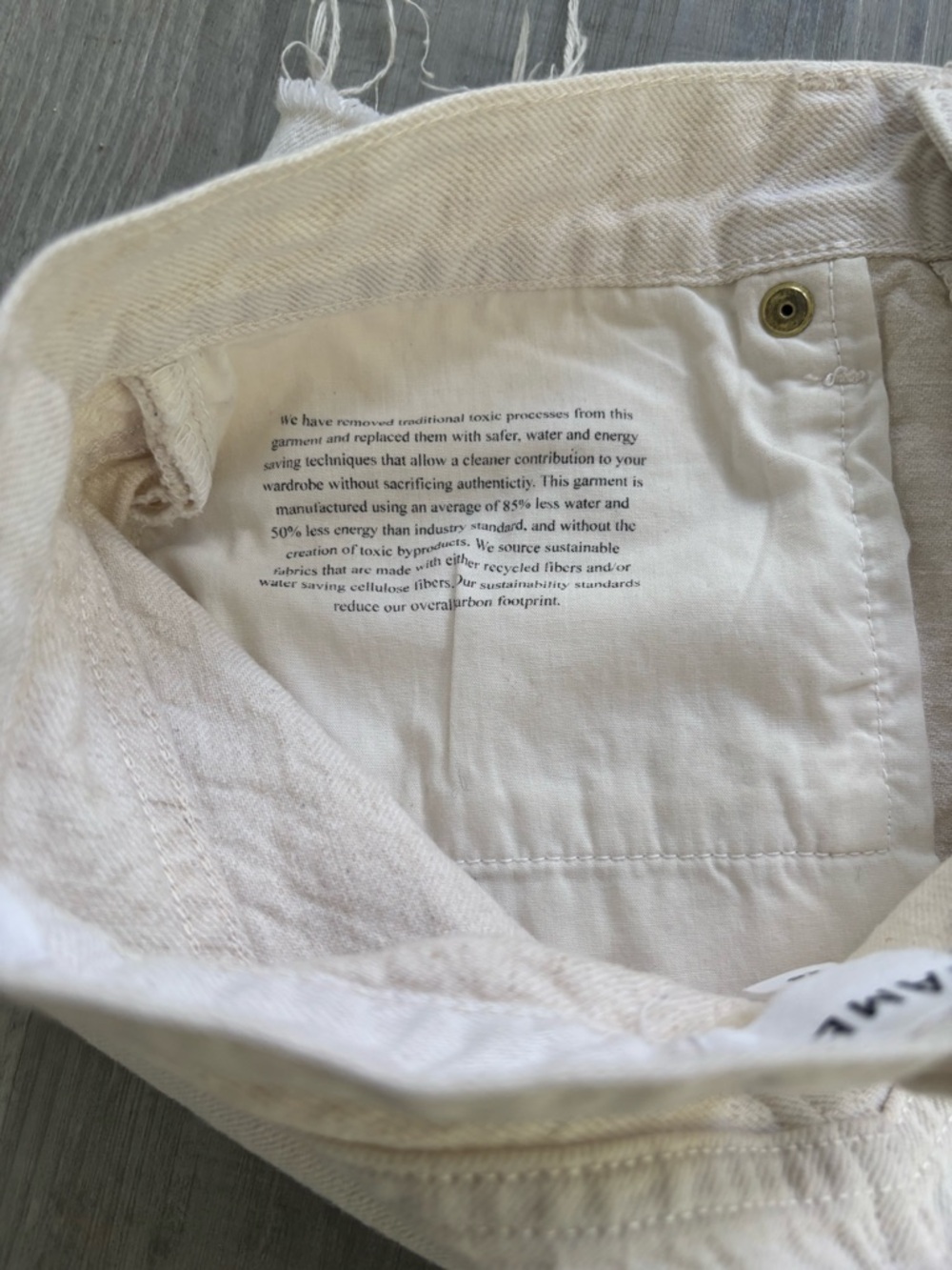 Frame Denim White Distressed Jean Shorts - Picture 5 of 6